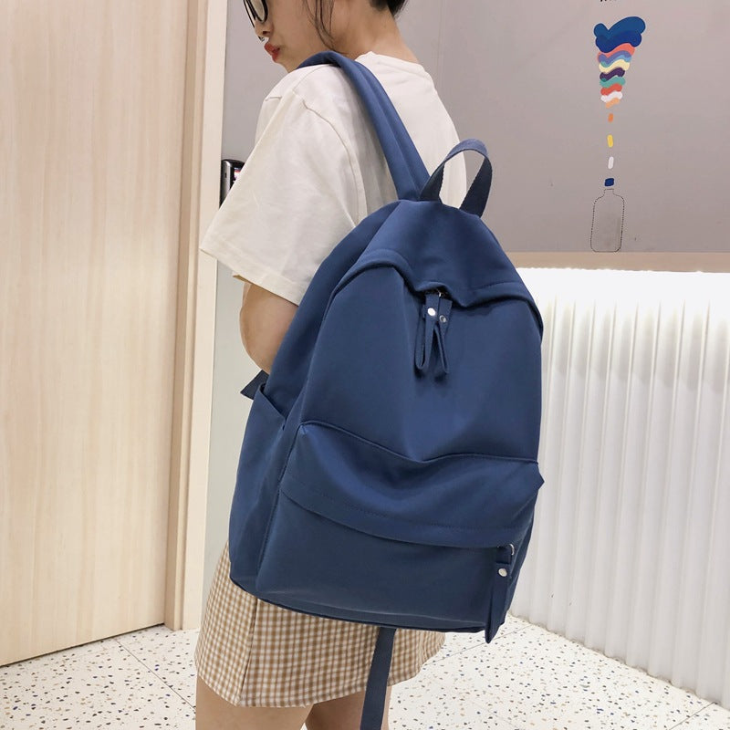 Women's Korean Style Fashion Pure Color Simple Super Backpacks
