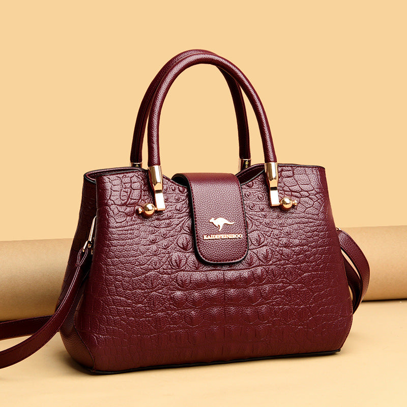 New Women's Crocodile Pattern Lady Mom Handbags
