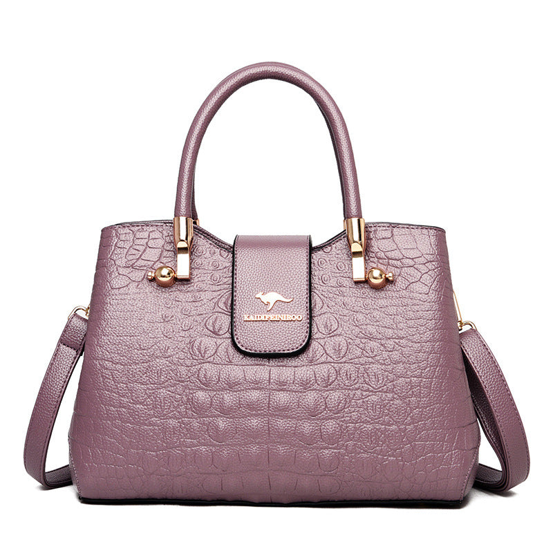 New Women's Crocodile Pattern Lady Mom Handbags
