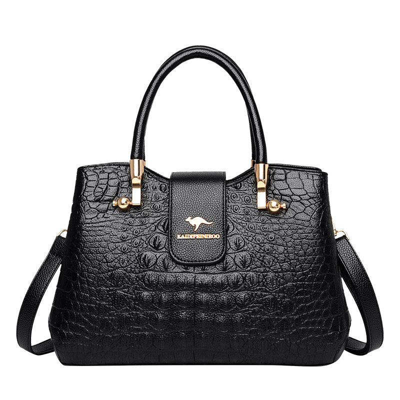 New Women's Crocodile Pattern Lady Mom Handbags