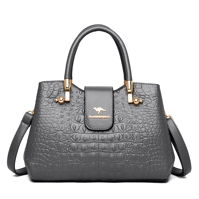 New Women's Crocodile Pattern Lady Mom Handbags
