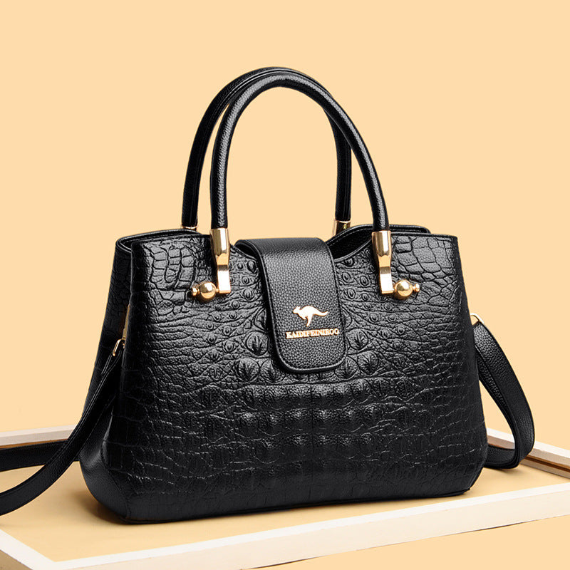 New Women's Crocodile Pattern Lady Mom Handbags