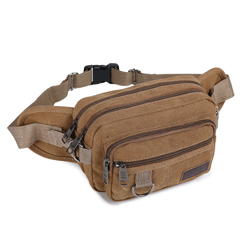 Men's Can Order Canvas Stall Cash Men's Waist Packs