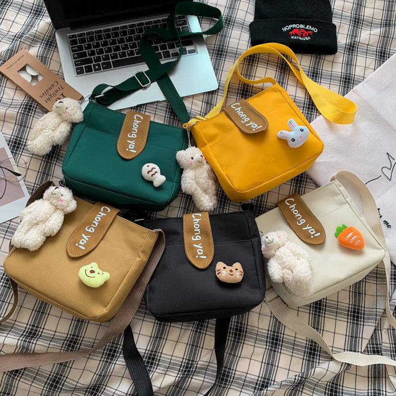 Classy Women's Summer Canvas Korean Style Shoulder Bags