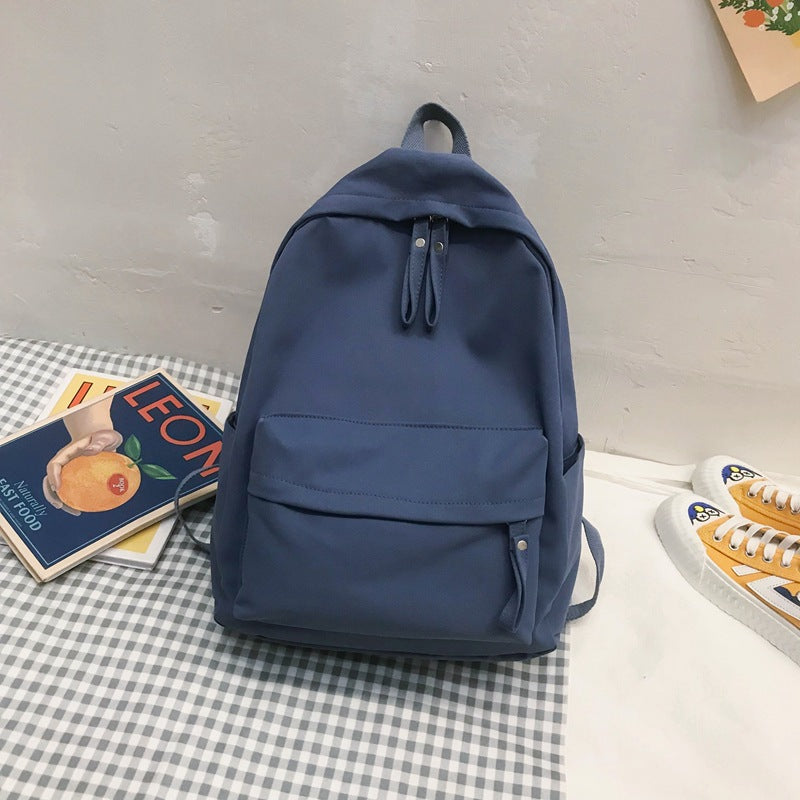 Women's Korean Style Fashion Pure Color Simple Super Backpacks
