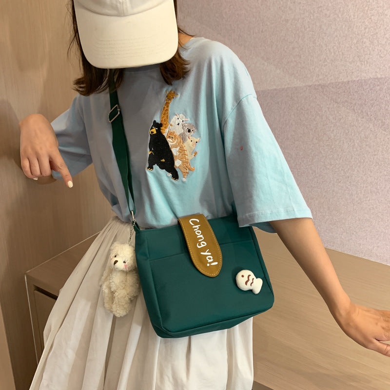 Classy Women's Summer Canvas Korean Style Shoulder Bags