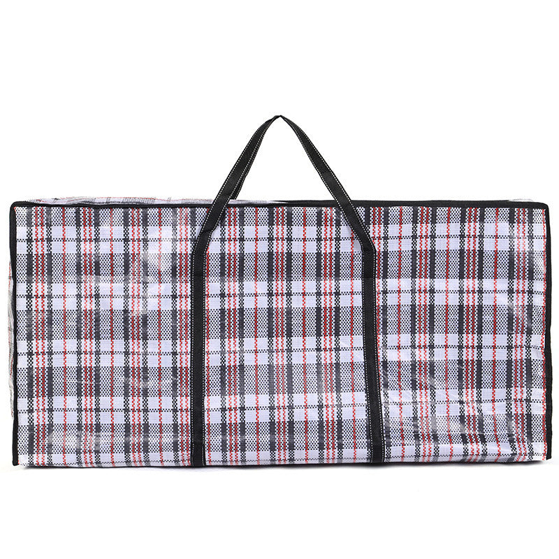 Moving Large Capacity Thickened Plaid Packing Coated Buggy Cotton Travel Bags