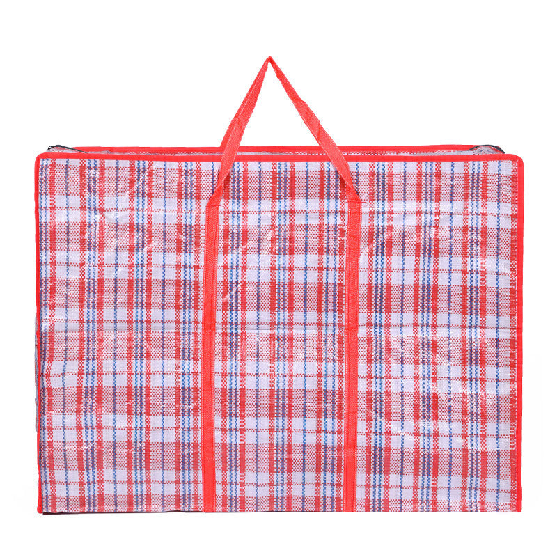 Moving Large Capacity Thickened Plaid Packing Coated Buggy Cotton Travel Bags