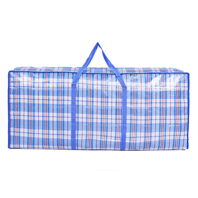 Moving Large Capacity Thickened Plaid Packing Coated Buggy Cotton Travel Bags