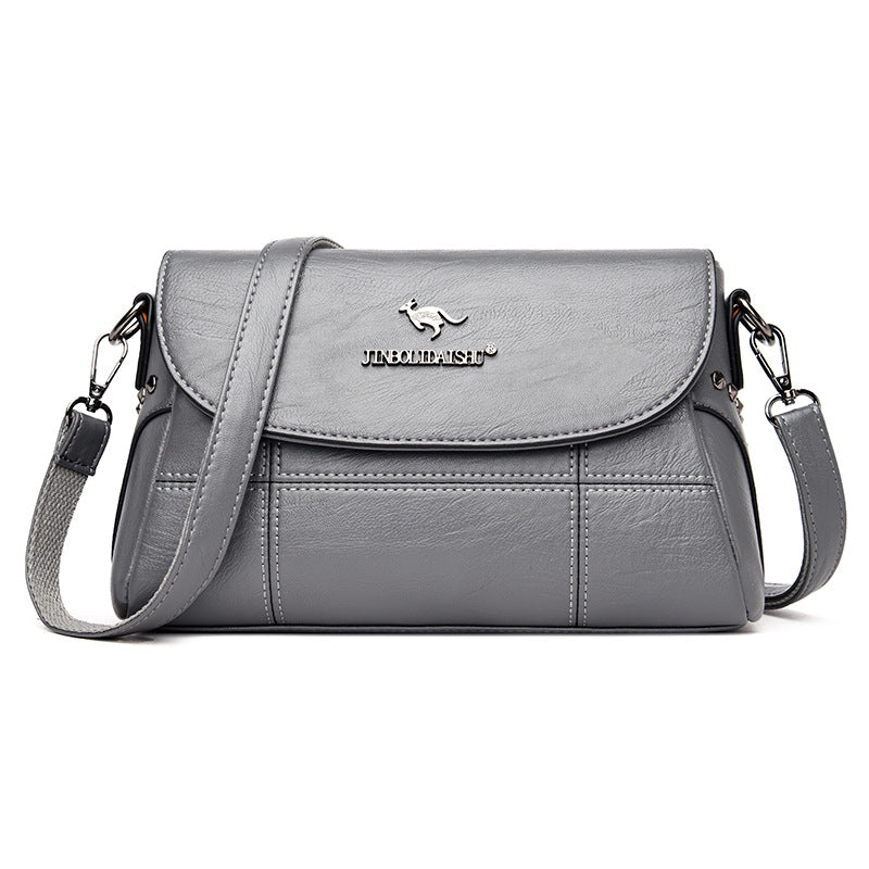 Women's Fashionable Rivet Hand-held Mother Soft Leather Bags