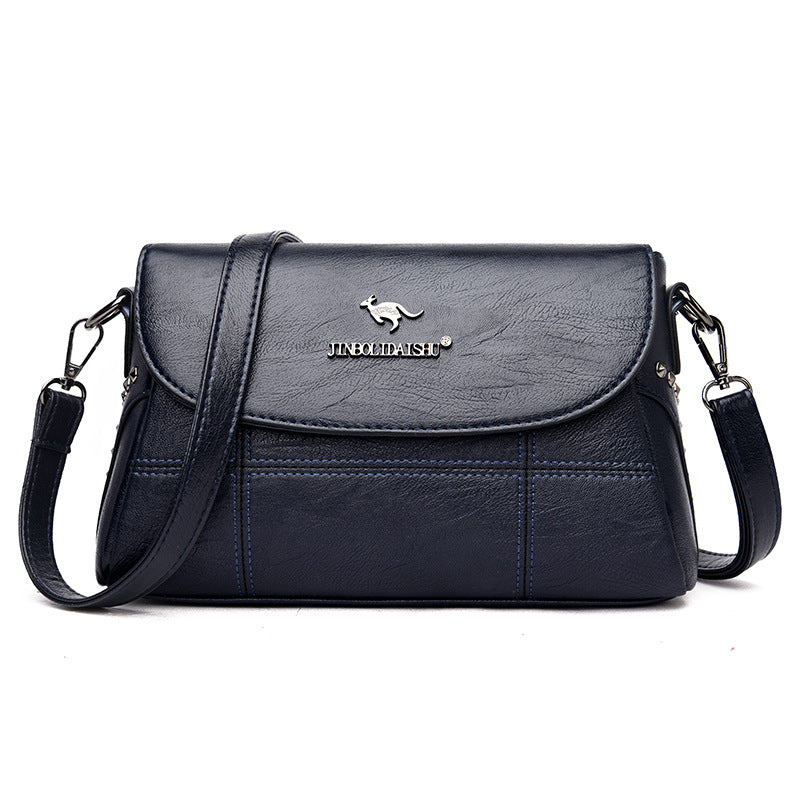 Women's Fashionable Rivet Hand-held Mother Soft Leather Bags