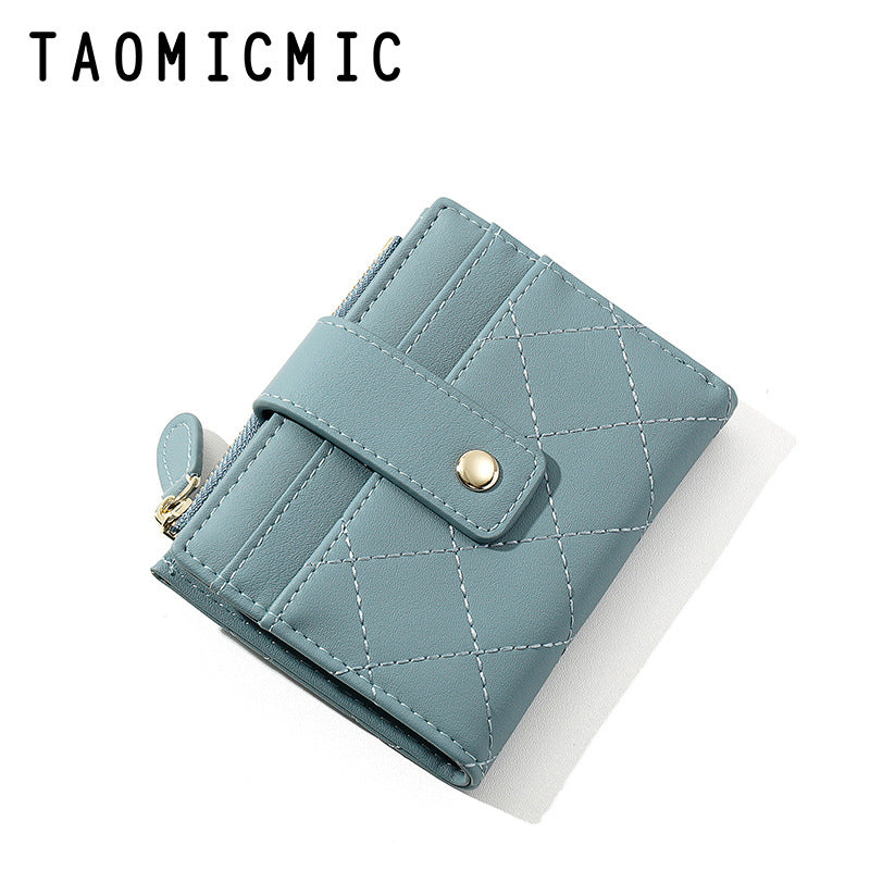 Zipper Korean Style Multiple Slots Fashion Coin Purses