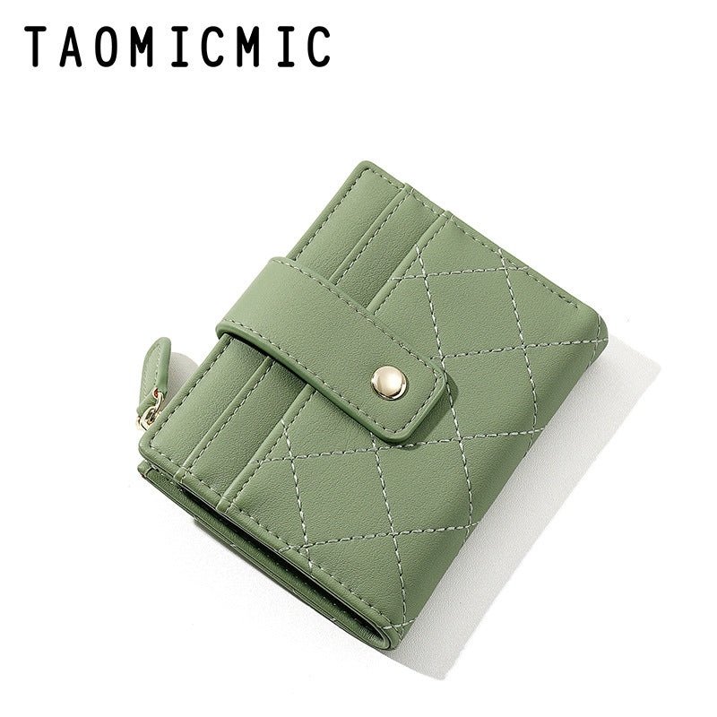 Zipper Korean Style Multiple Slots Fashion Coin Purses