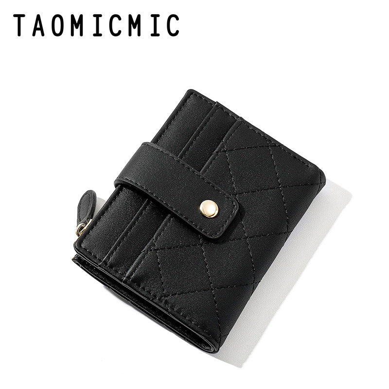 Zipper Korean Style Multiple Slots Fashion Coin Purses