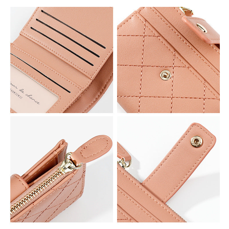 Zipper Korean Style Multiple Slots Fashion Coin Purses
