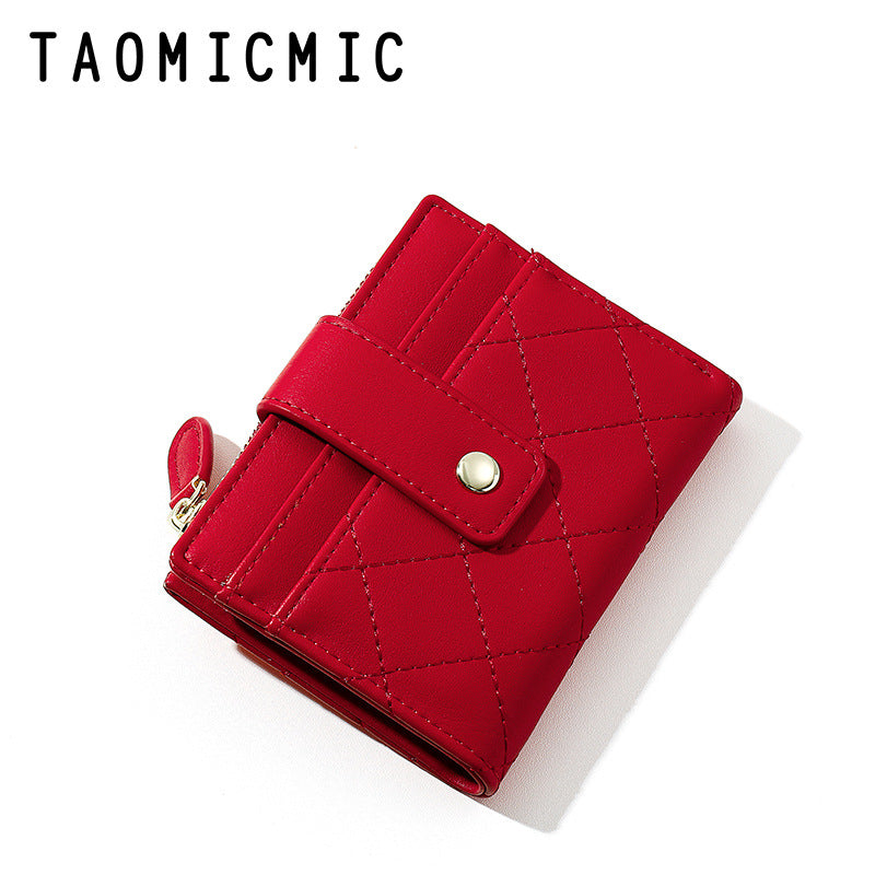 Zipper Korean Style Multiple Slots Fashion Coin Purses