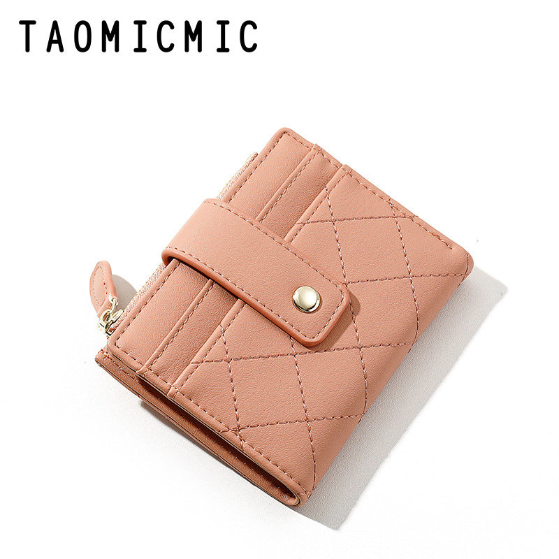 Zipper Korean Style Multiple Slots Fashion Coin Purses