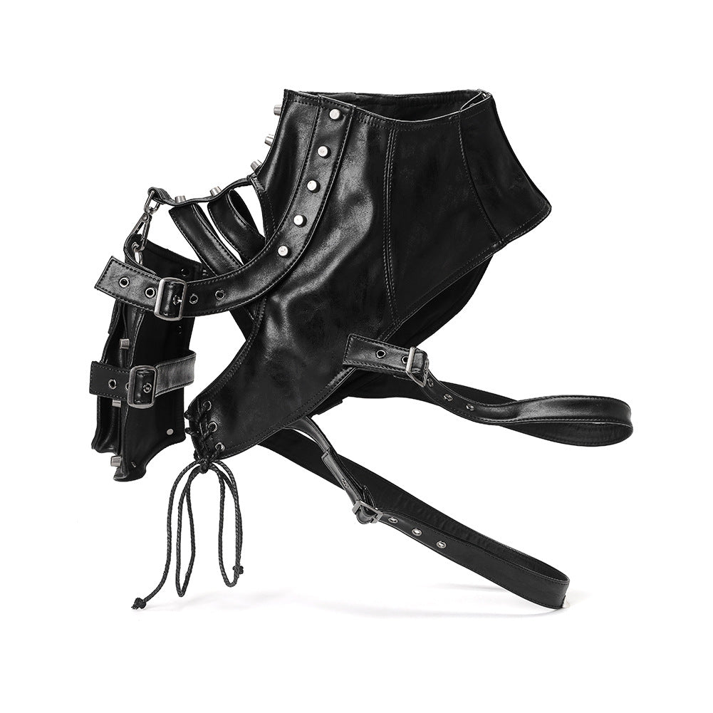 Women's Punk Style Leather Halloween Stage Performance Women's Shoulder Bag