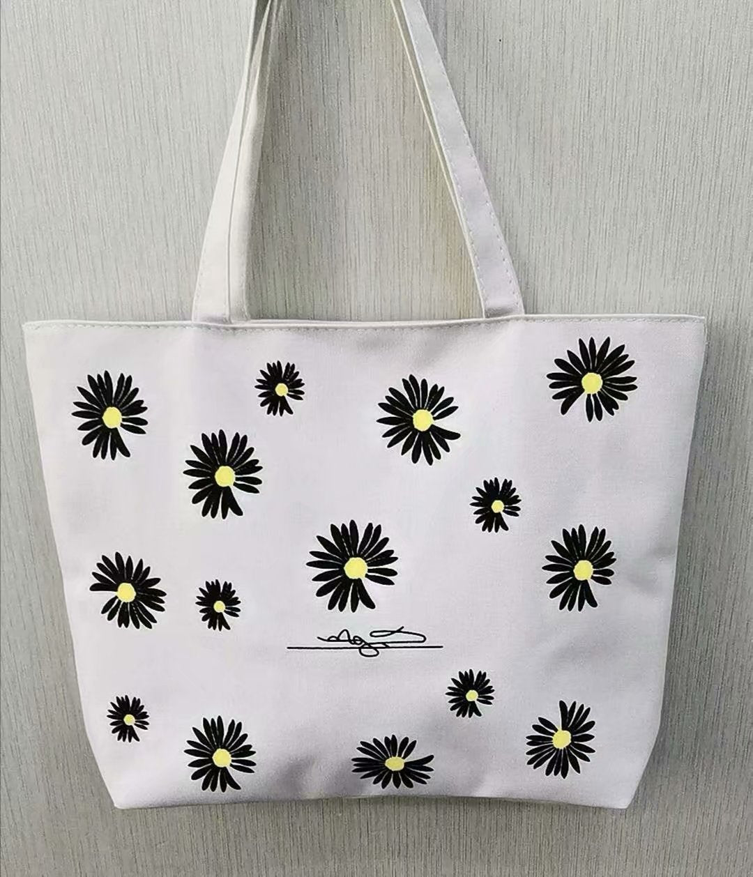 Women's Canvas Large Pattern Shopping Gift Book Shoulder Bags