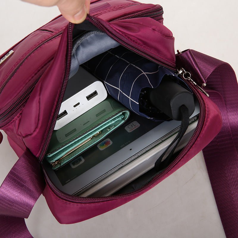 Women's Solid Color Nylon Large Capacity Night Crossbody Bags