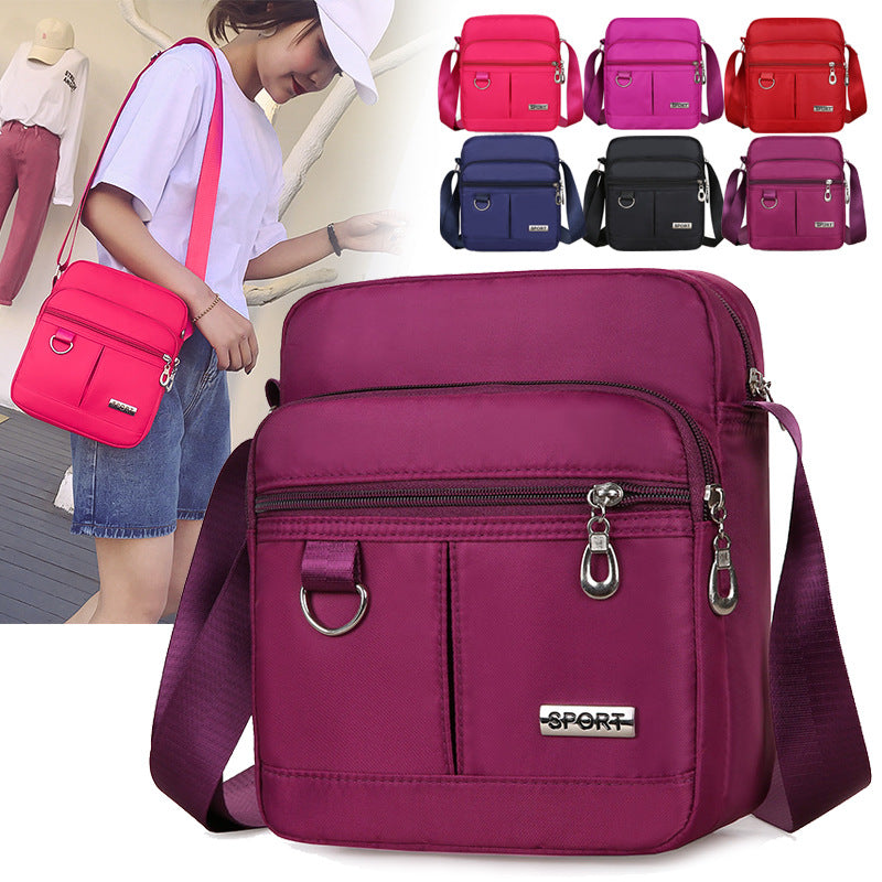 Women's Solid Color Nylon Large Capacity Night Crossbody Bags