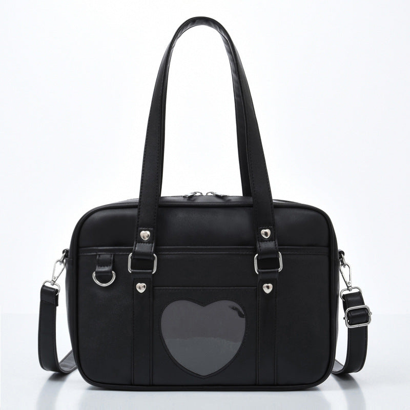 Women's Heart Uniform Style College Commuter Anime Secondary Shoulder Bags