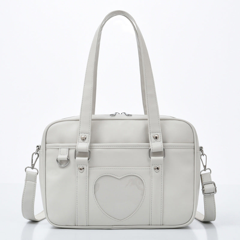 Women's Heart Uniform Style College Commuter Anime Secondary Shoulder Bags
