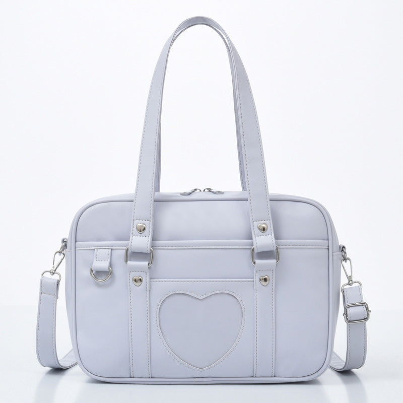 Women's Heart Uniform Style College Commuter Anime Secondary Shoulder Bags