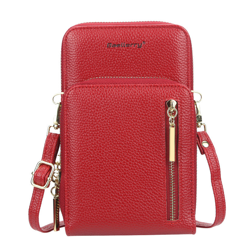 Women's Korean Style Fashion Zip One Vertical Shoulder Bags