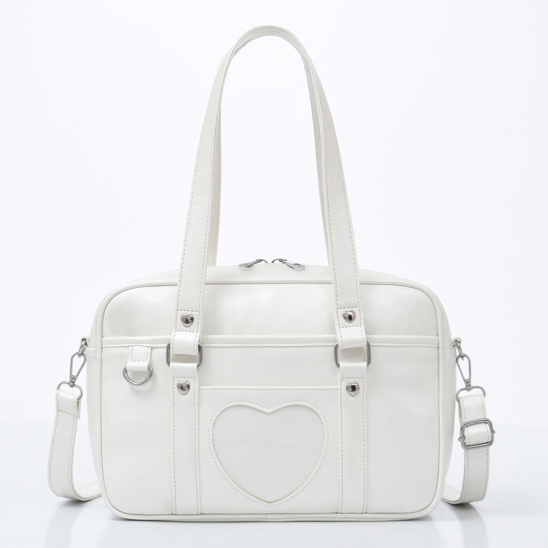 Women's Heart Uniform Style College Commuter Anime Secondary Shoulder Bags