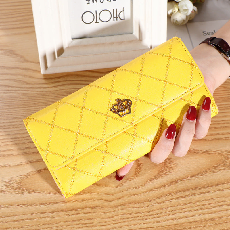 Women's Glamorous Embroidered Crown Fashion Multifunctional Ladies Wallets