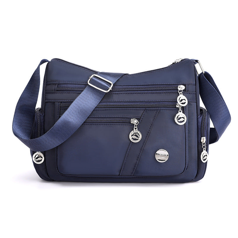 Women's Waterproof Nylon Cloth Canvas Diagonal Mom Crossbody Bags