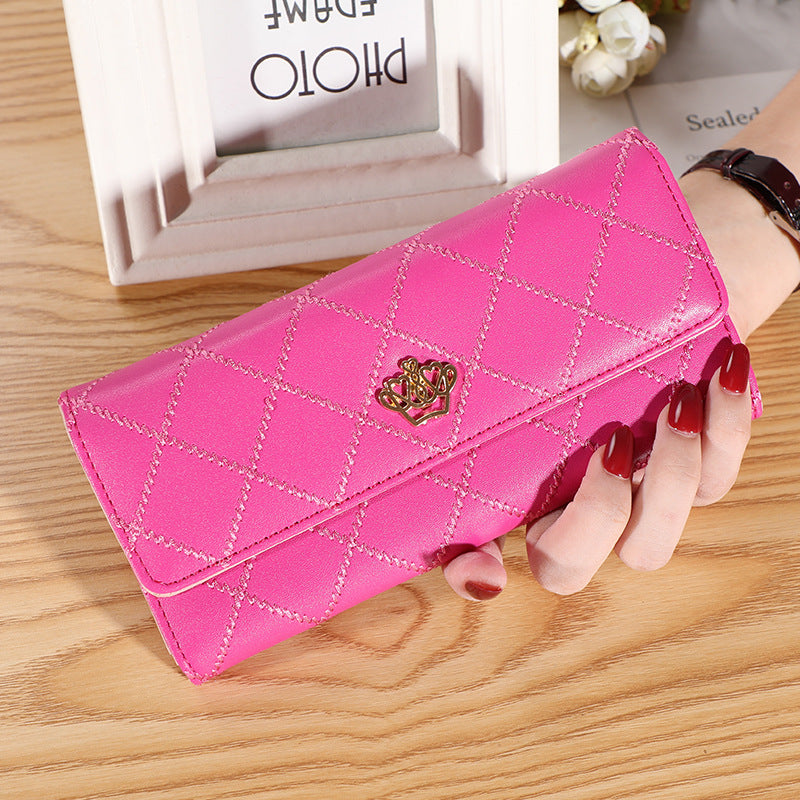 Women's Glamorous Embroidered Crown Fashion Multifunctional Ladies Wallets