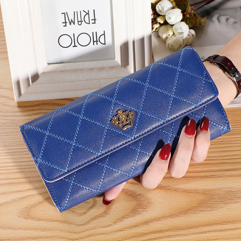Women's Glamorous Embroidered Crown Fashion Multifunctional Ladies Wallets