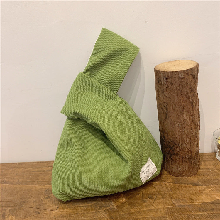 Corduroy Suits Knot Wrist Simple Carry-on Handbags