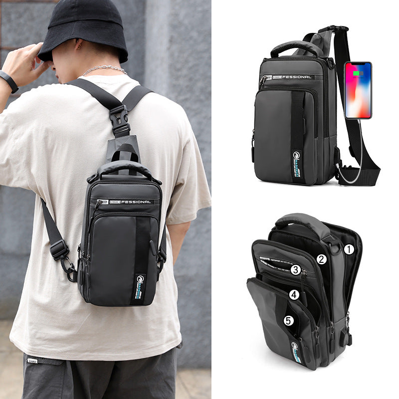 Stylish Glamorous Creative Men's Trendy Charging Men's Bags