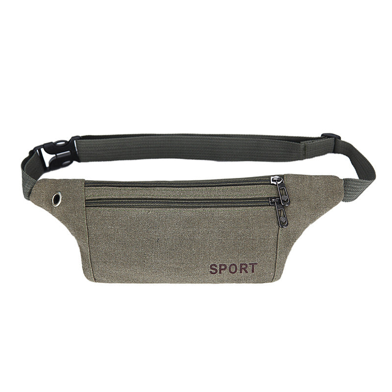Men's Korean Style Leisure Canvas Invisible Next To The Men's Waist Packs