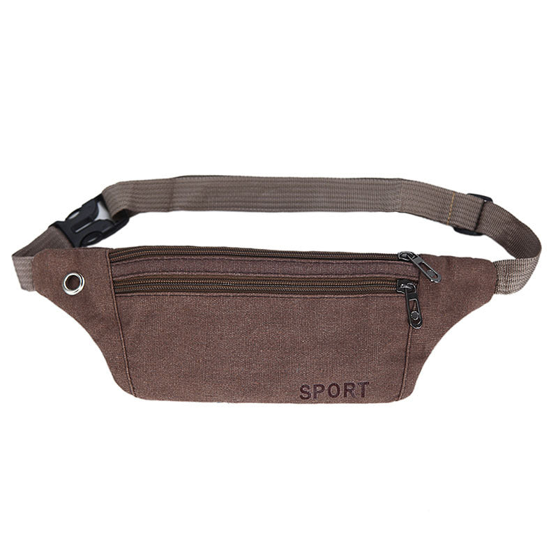 Men's Korean Style Leisure Canvas Invisible Next To The Men's Waist Packs