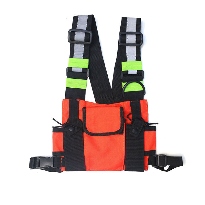 Women's & Men's & Street Function Vest Tide Cool Men's Chest Bags