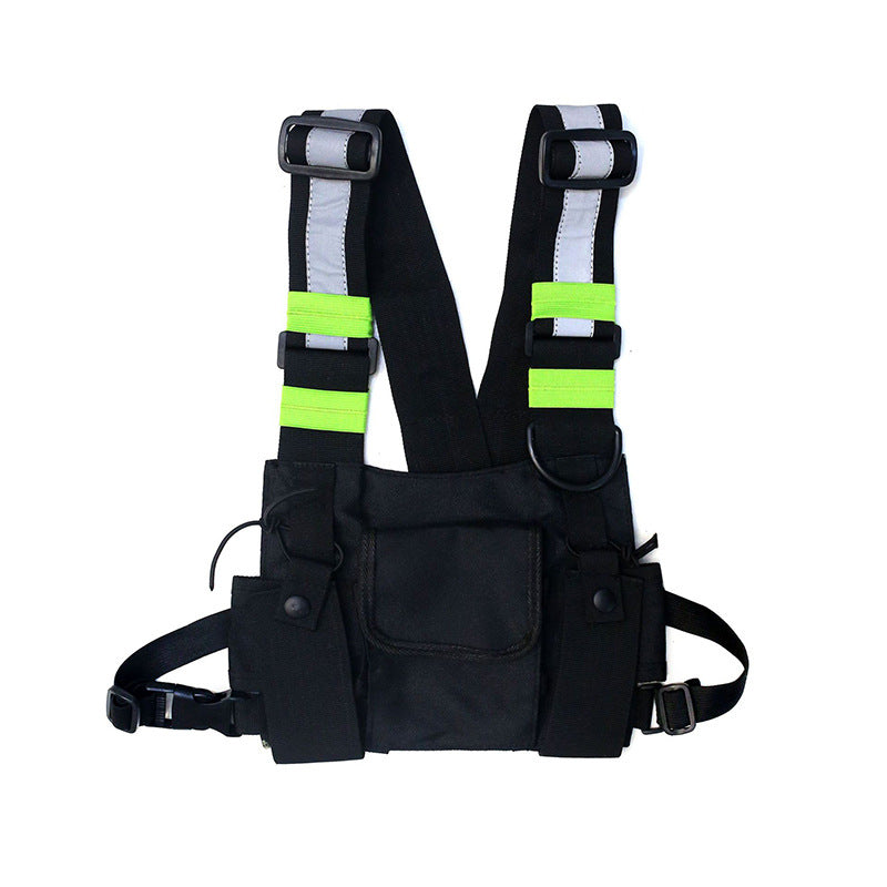 Women's & Men's & Street Function Vest Tide Cool Men's Chest Bags