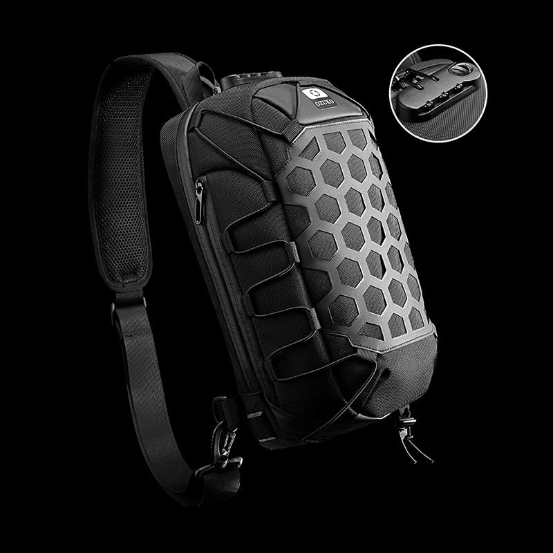 Men's Black Fashion Waterproof Oxford Cloth Men's Chest Bags