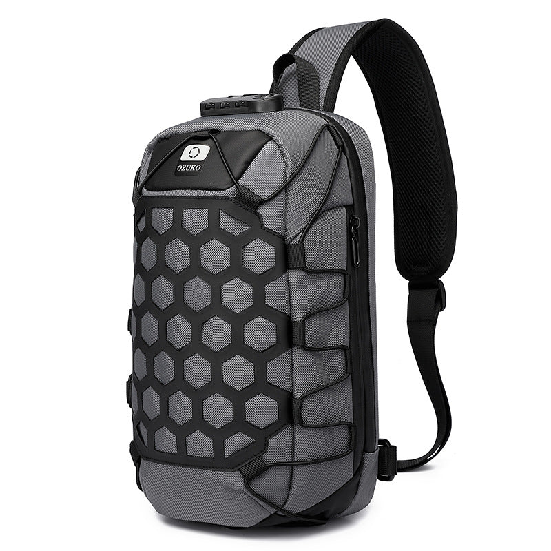 Men's Black Fashion Waterproof Oxford Cloth Men's Chest Bags