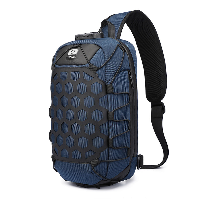Men's Black Fashion Waterproof Oxford Cloth Men's Chest Bags
