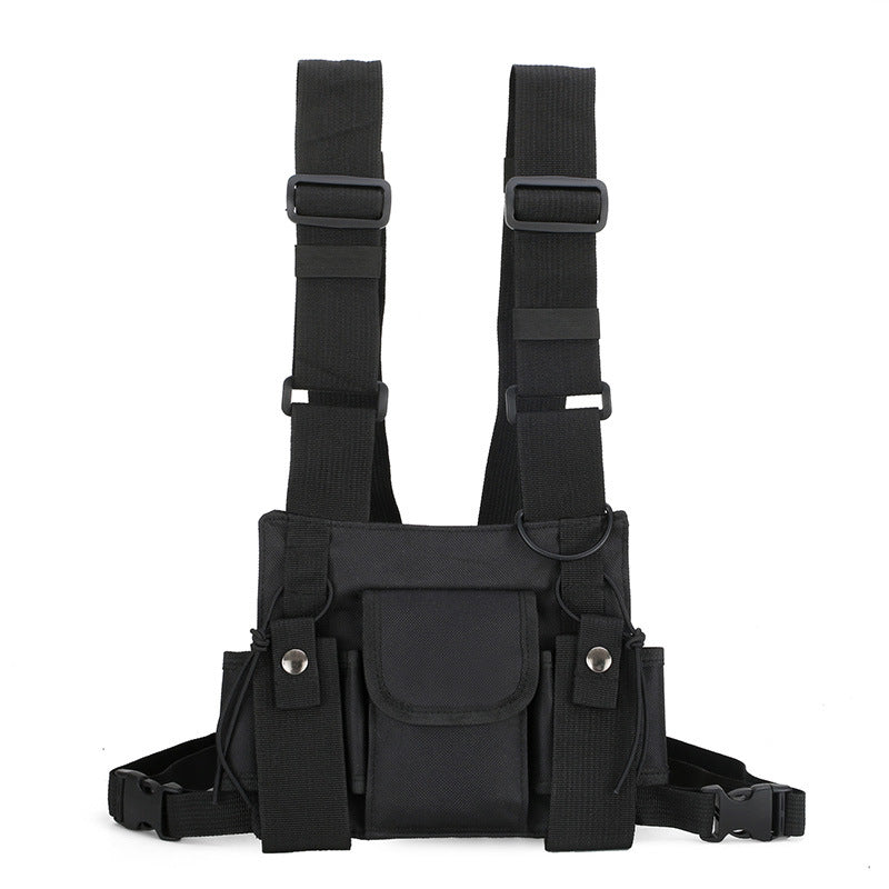 Women's & Men's & Style Combat Hip Hop Vest Men's Chest Bags