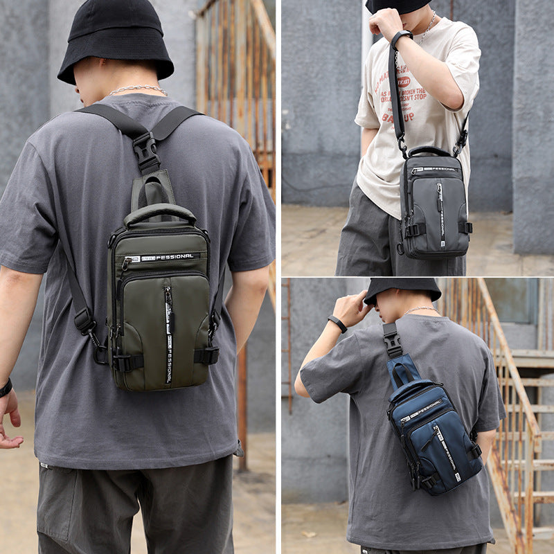 Men's Multifunctional Fashion Waterproof Space Cloth Men's Chest Bags
