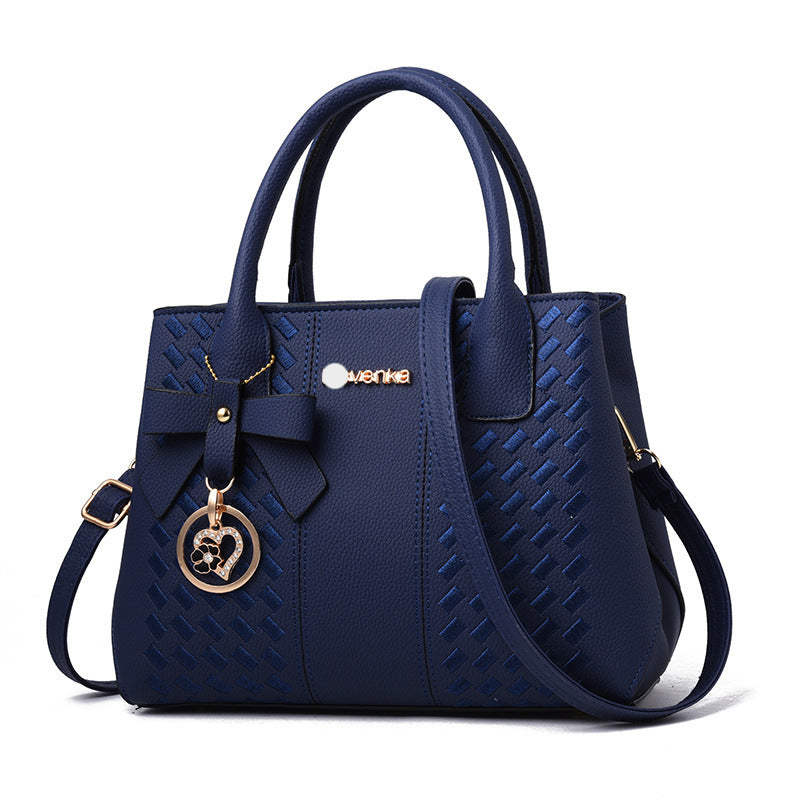 Women's Fashion Portable Large Embroidery Line Shoulder Bags