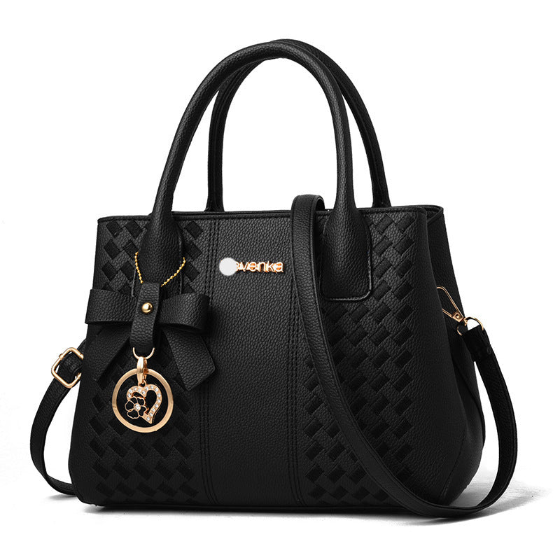 Women's Fashion Portable Large Embroidery Line Shoulder Bags
