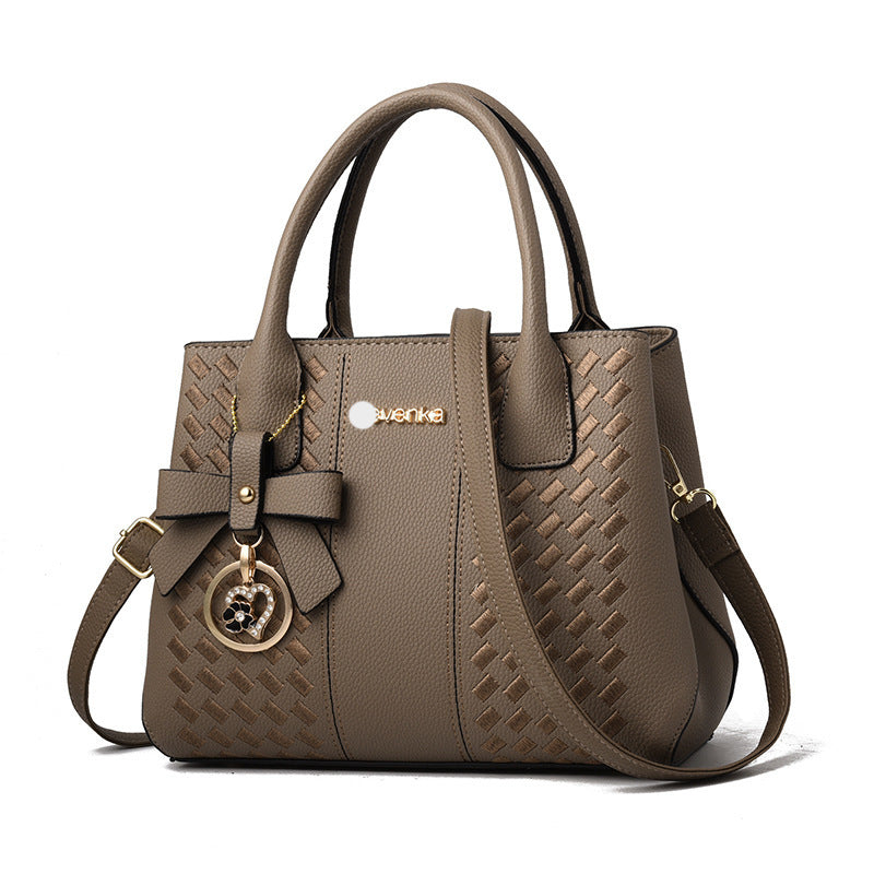 Women's Fashion Portable Large Embroidery Line Shoulder Bags