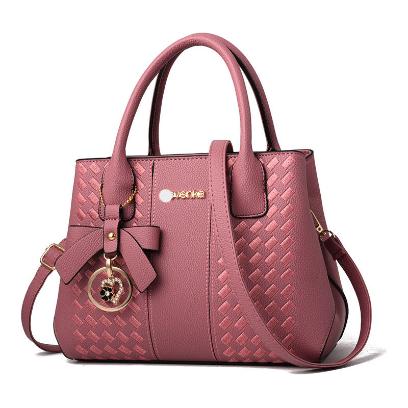 Women's Fashion Portable Large Embroidery Line Shoulder Bags
