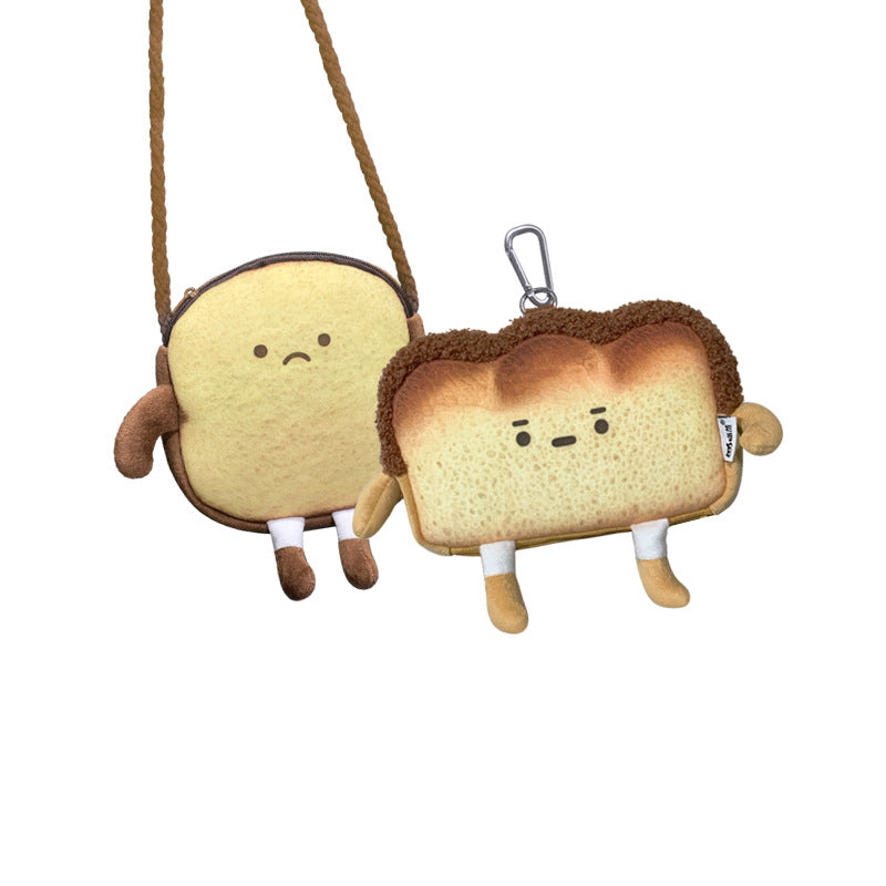 Bread Cute Cartoon Personal Creative Heart Purses